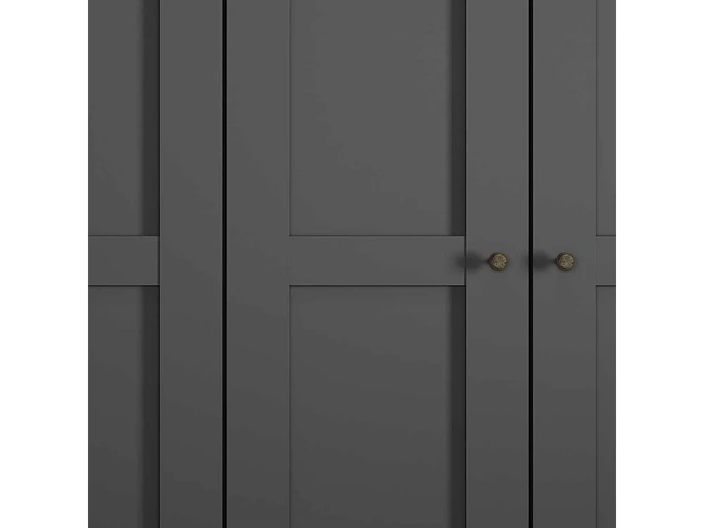 Kleiderschrank 200 cm breit in Dunkelgrau Made in Germany