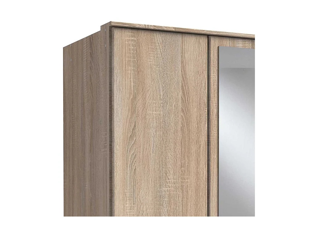 Kleiderschrank Eiche Sägerau NB mit Spiegel drei Schubladen
