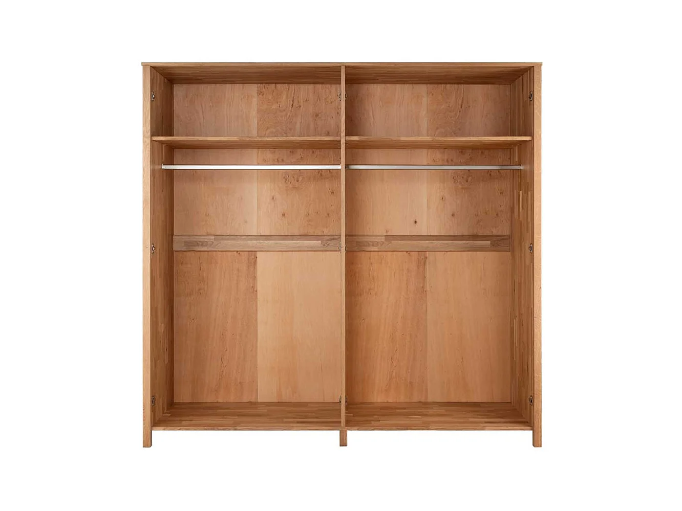 Schlafzimmerschrank Holzkleiderschrank mit Drehtüren und Geflecht Türen