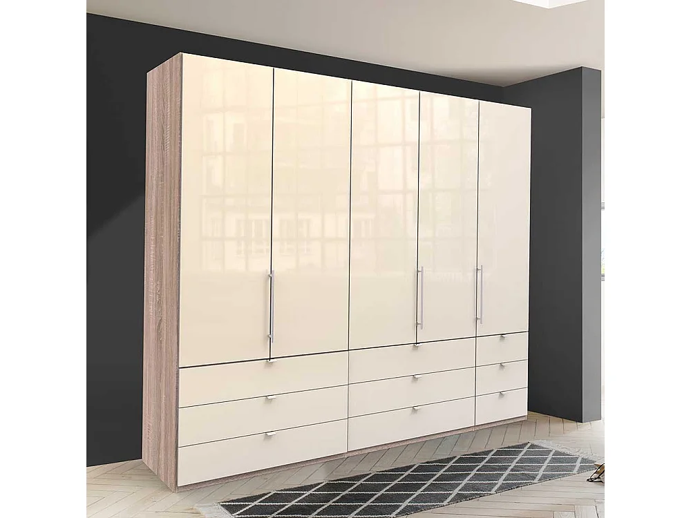 Kleiderschrank in Cremefarben Eiche Sägerau
