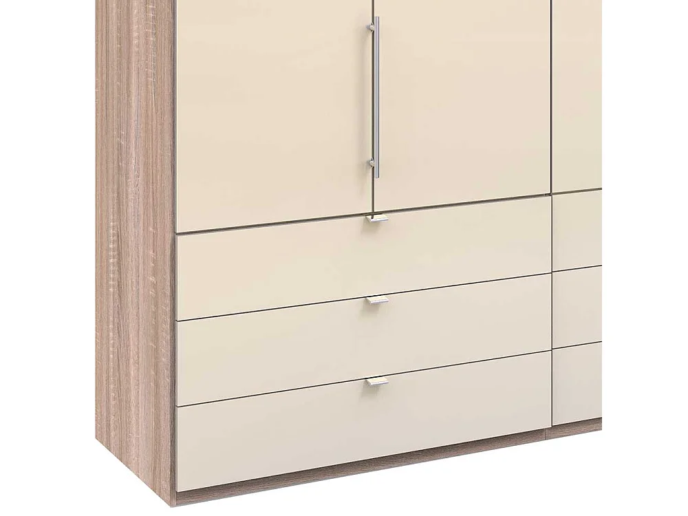 Kleiderschrank in Cremefarben Eiche Sägerau