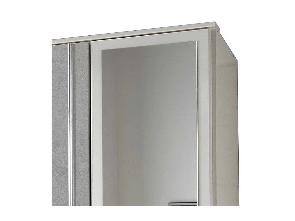 Kleiner Kleiderschrank mit Spiegeltür und Schubladen 91 cm breit