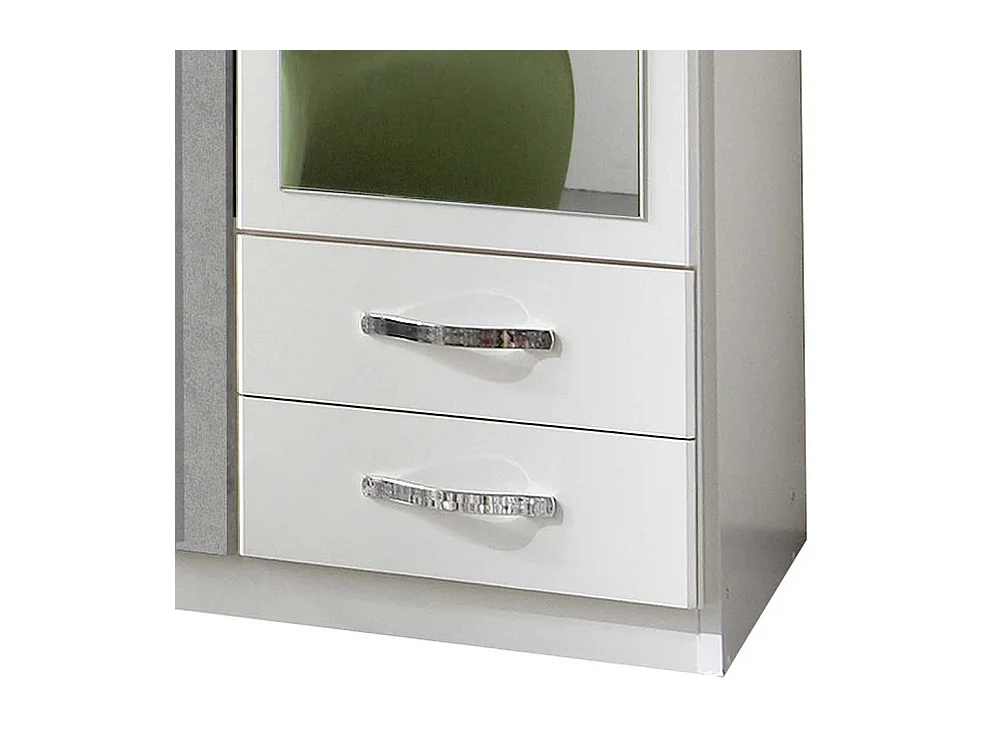 Kleiner Kleiderschrank mit Spiegeltür und Schubladen 91 cm breit