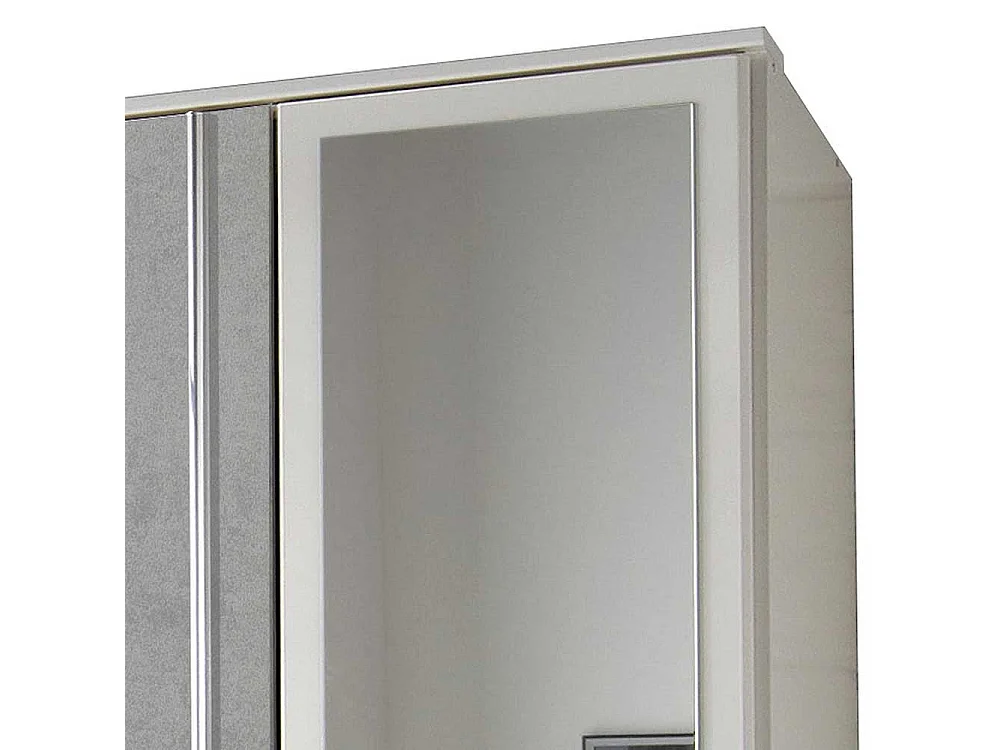 Kleiner Kleiderschrank mit Spiegeltür und Schubladen 91 cm breit