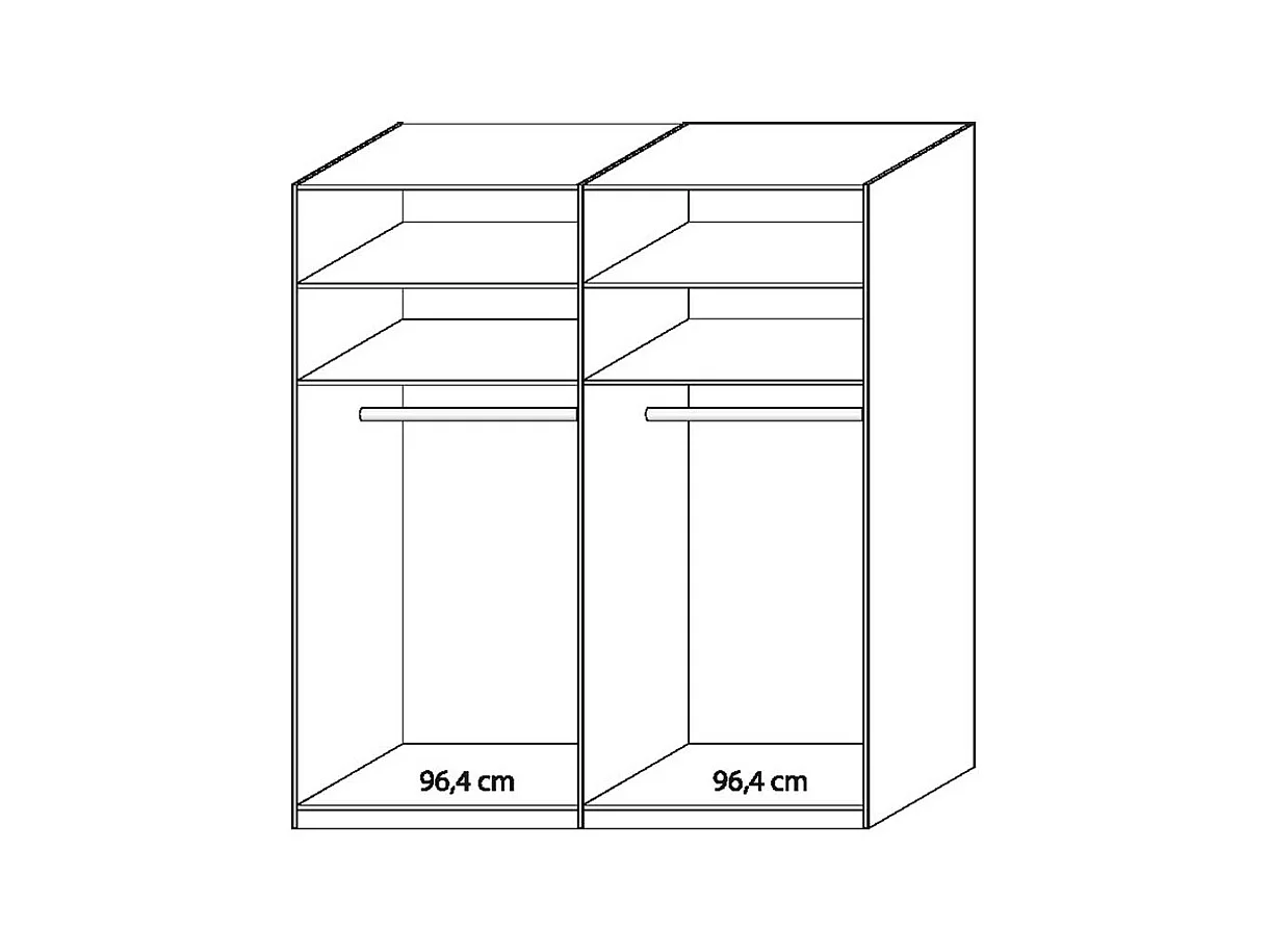 Falttüren Schlafzimmerschrank in Hellgrau und Braun LED Beleuchtung