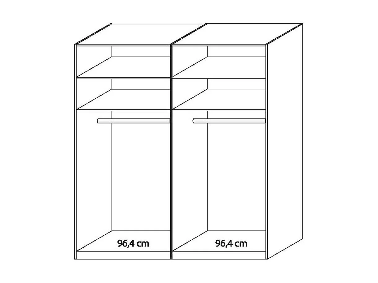 Falttüren Schlafzimmerschrank in Hellgrau und Braun LED Beleuchtung