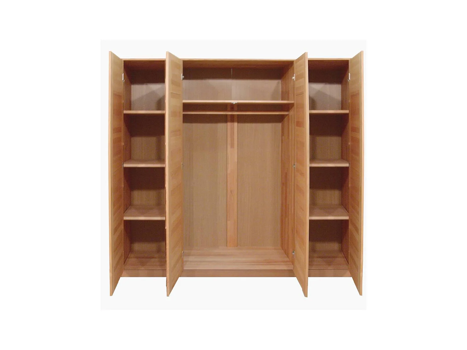 Kleiderschrank in Kernbuchefarben 2 Spiegeltüren