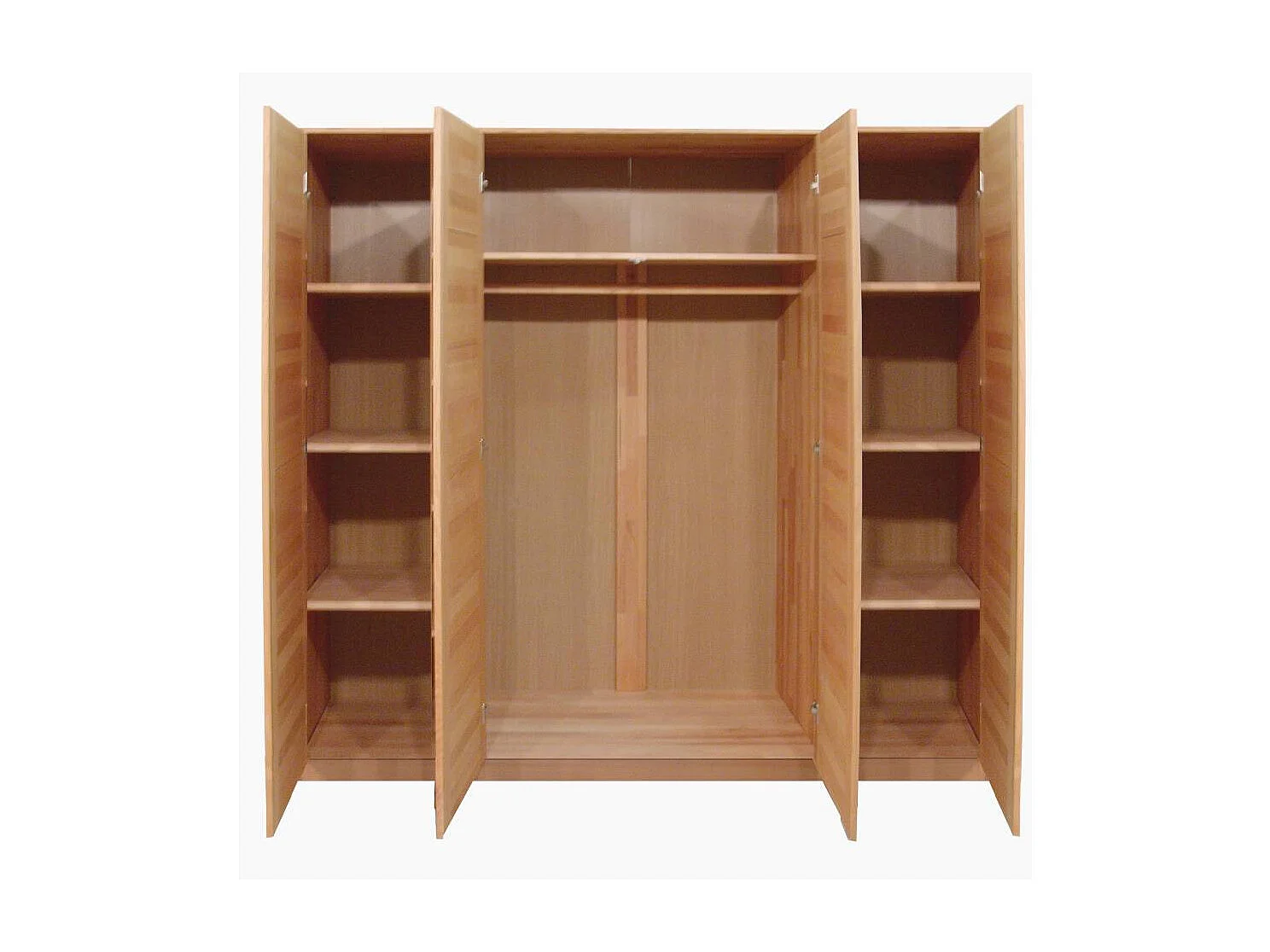 Kleiderschrank in Kernbuchefarben 2 Spiegeltüren