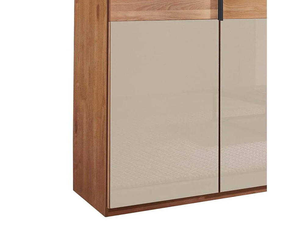 Kleiderschrank Garderobenschrank mit Drehtüren und zwei festen Kleiderstangen