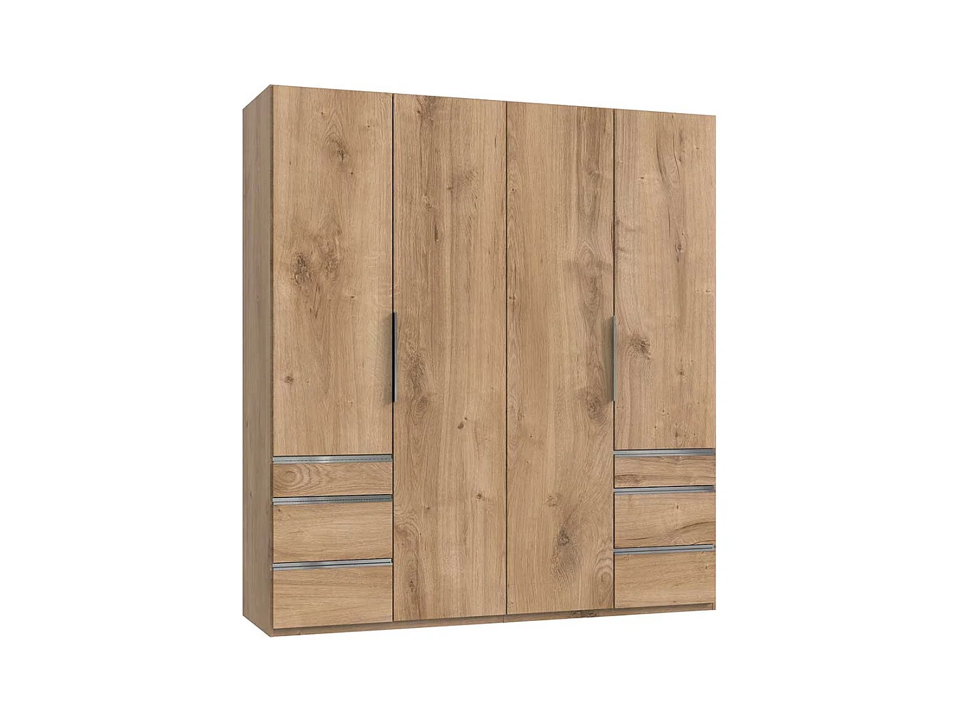 Drehtürenschrank 4 türig mit sechs Schubladen Made in Germany