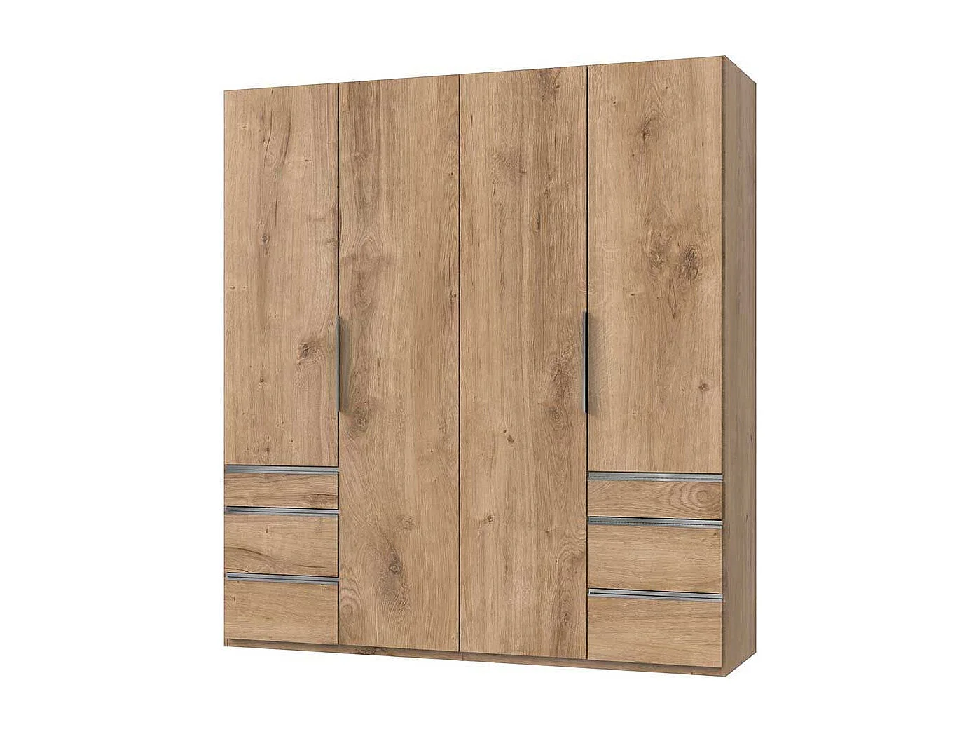 Drehtürenschrank 4 türig mit sechs Schubladen Made in Germany