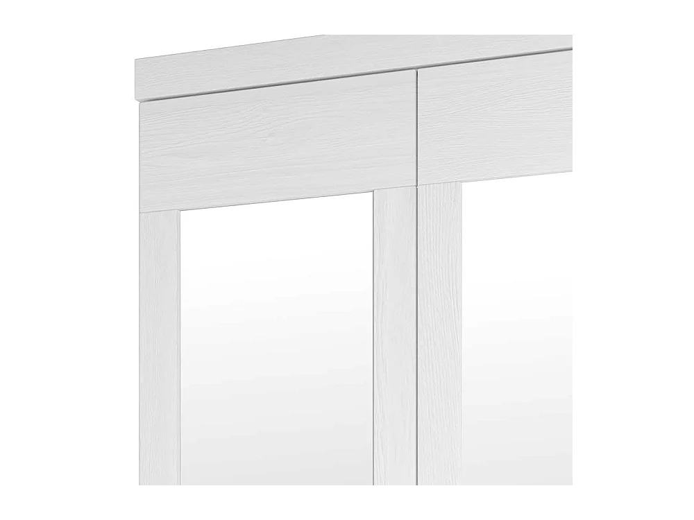 Spiegeltüren Kleiderschrank in Weiß Pinie furniert