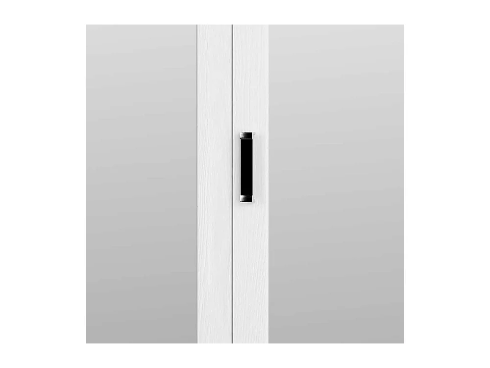 Spiegeltüren Kleiderschrank in Weiß Pinie furniert