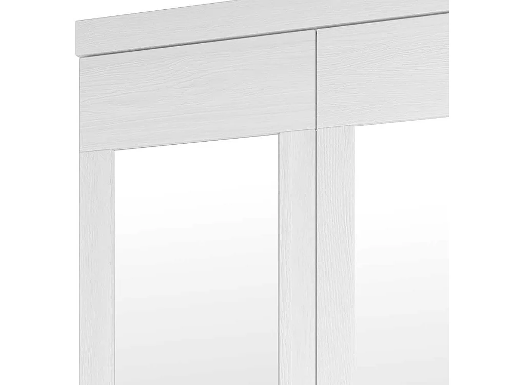 Spiegeltüren Kleiderschrank in Weiß Pinie furniert