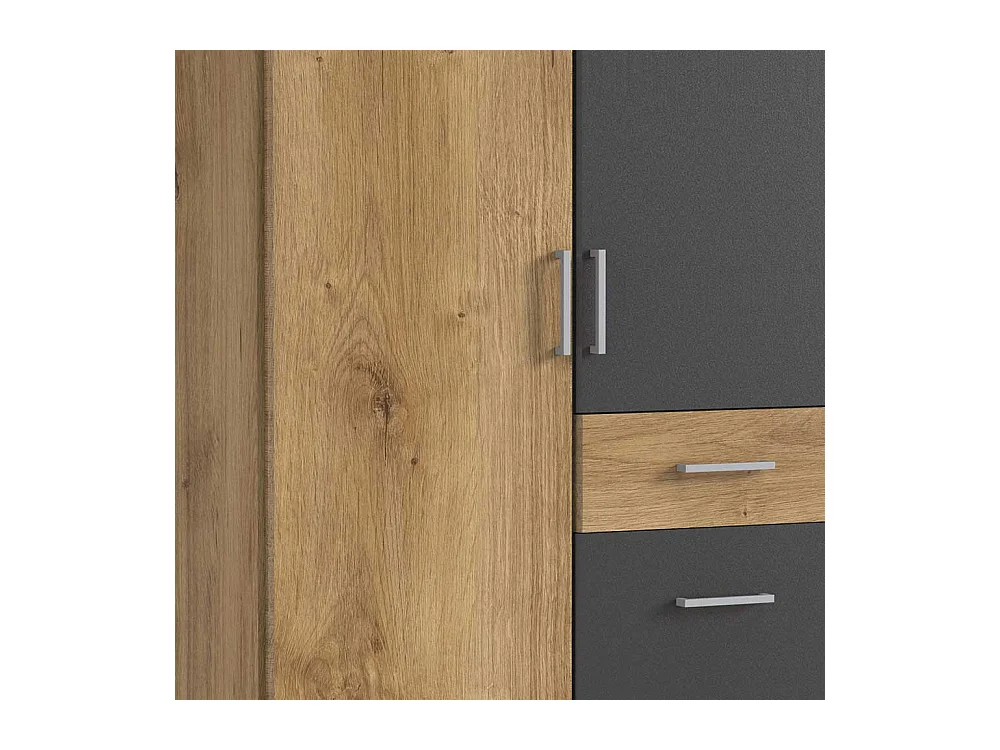 Drehtürenschrank modernes Design Made in Germany drei Schubladen