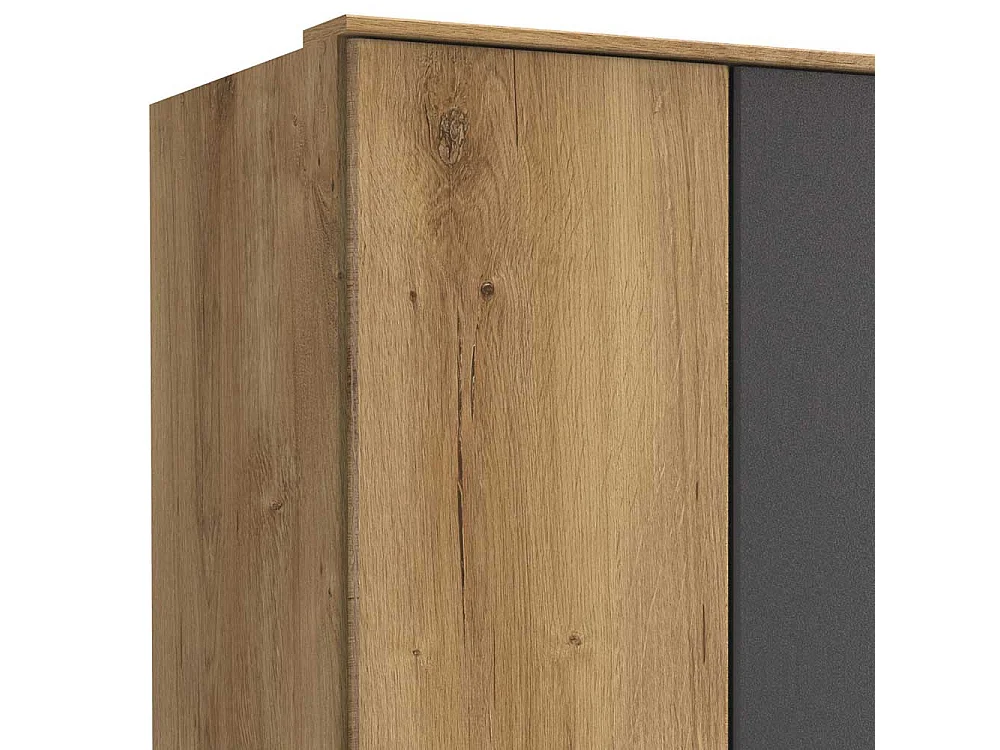 Drehtürenschrank modernes Design Made in Germany drei Schubladen