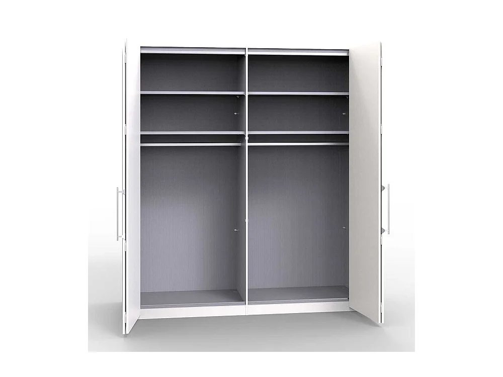 Gleittüren Kleiderschrank mit Spiegel Weiß Eiche Sägerau