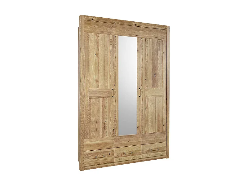 Kleiderschrank mit Schubladen in Asteichefarben eine Spiegeltür