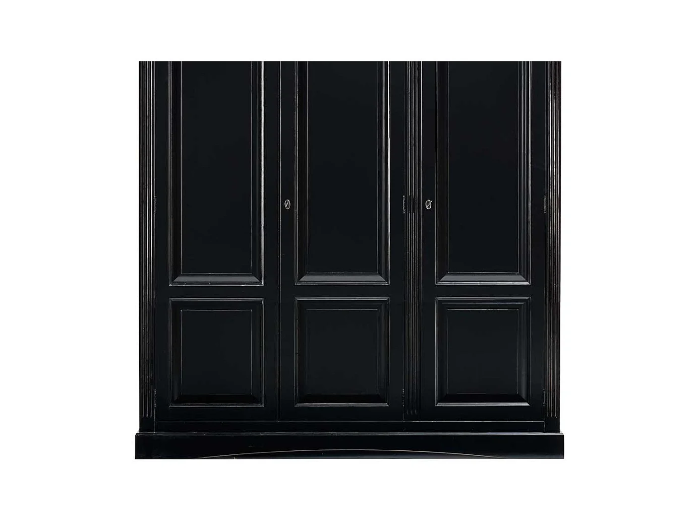 Kleiderschrank in Schwarz Fichte Massivholz