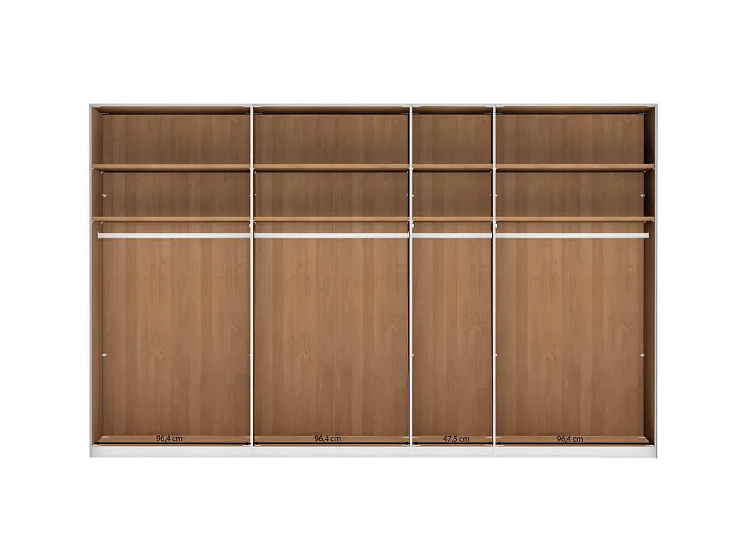 Drehtürenschrank Spiegeltürenschrank auf Sockel mit Metallgriffen