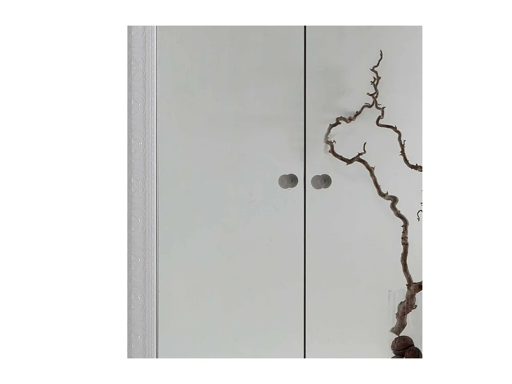 Schlafzimmerschrank mit Spiegelfront Schwarz Weiß