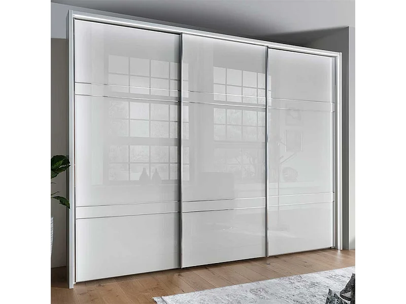 Schwebetürenschrank in Weiß Made in Germany