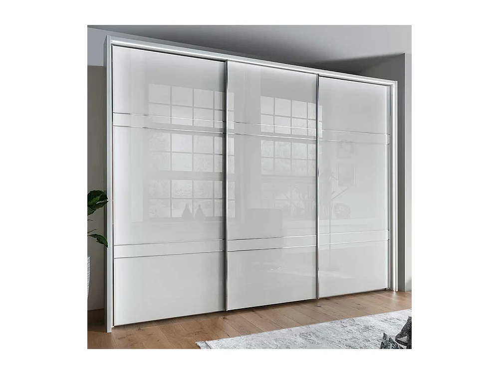 Schwebetürenschrank in Weiß Made in Germany