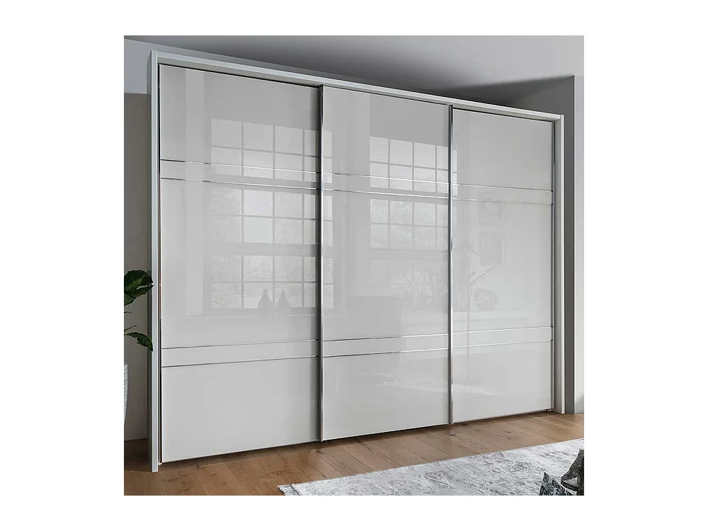 Schwebetürenschrank in Weiß Made in Germany