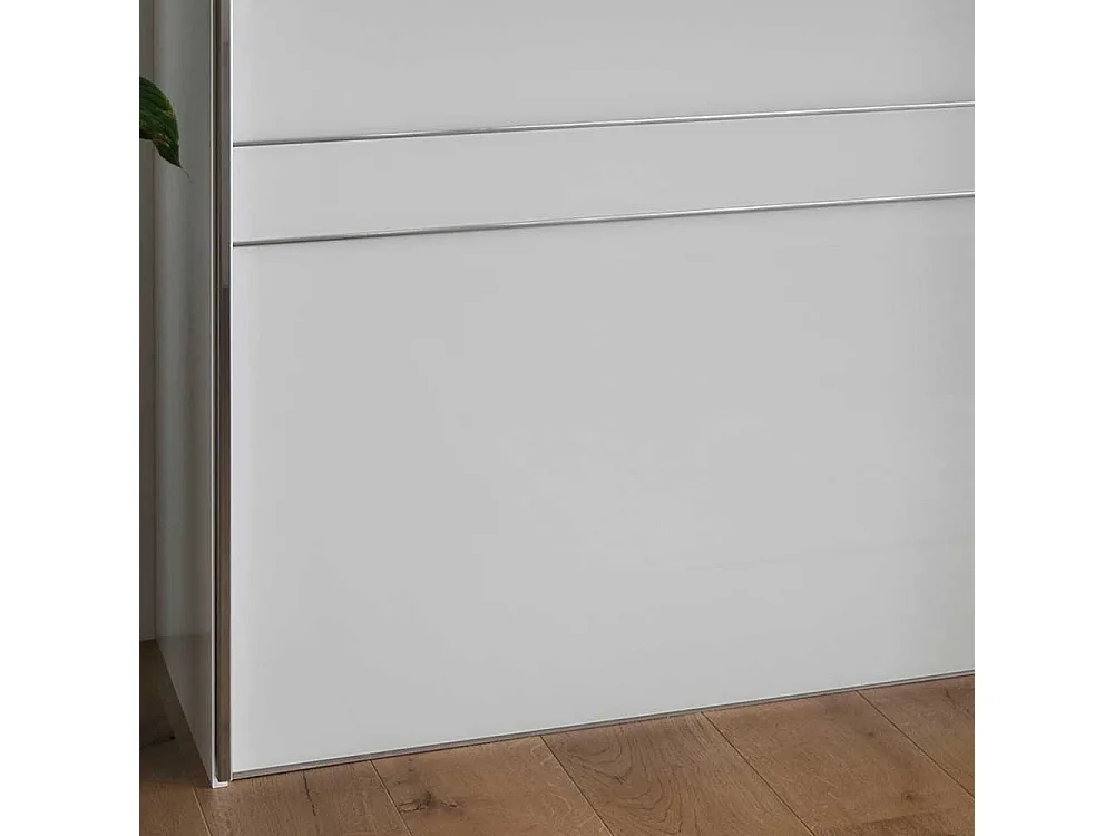 Schwebetürenschrank in Weiß Made in Germany