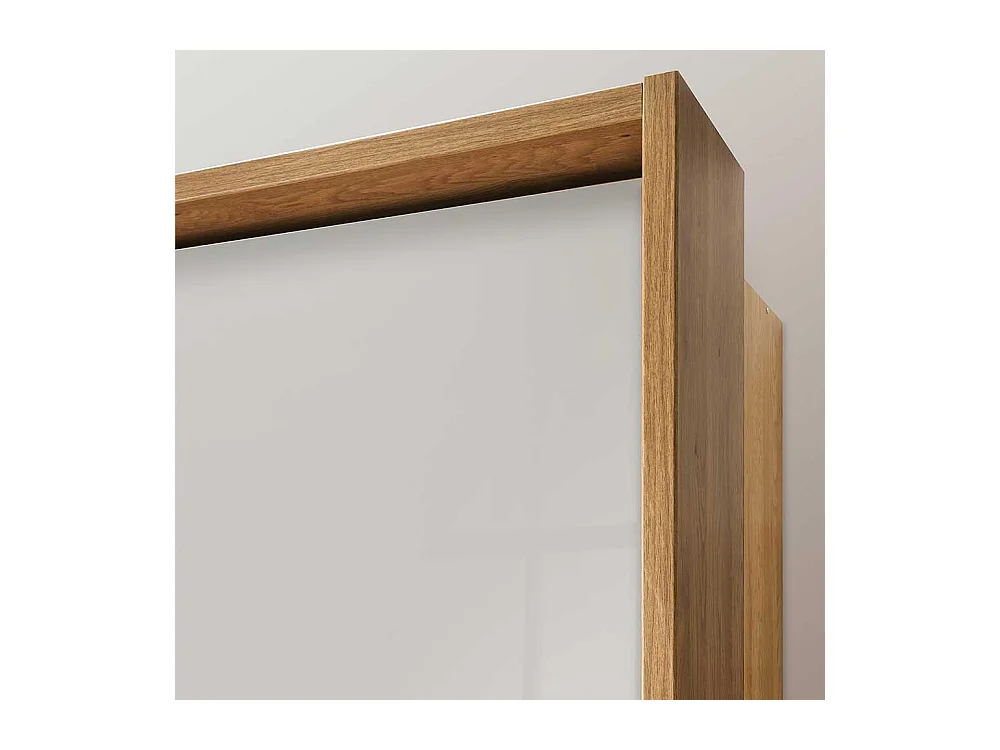 Kleiderschrank in Beige und Eiche 3-türig