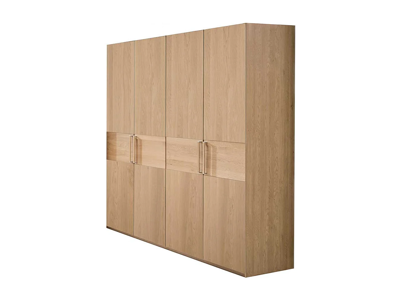 Schlafzimmerschrank aus Eiche teilmassiv 4-türig