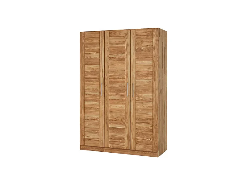 Kleiderschrank mit 3 Türen Wildeiche Massivholz