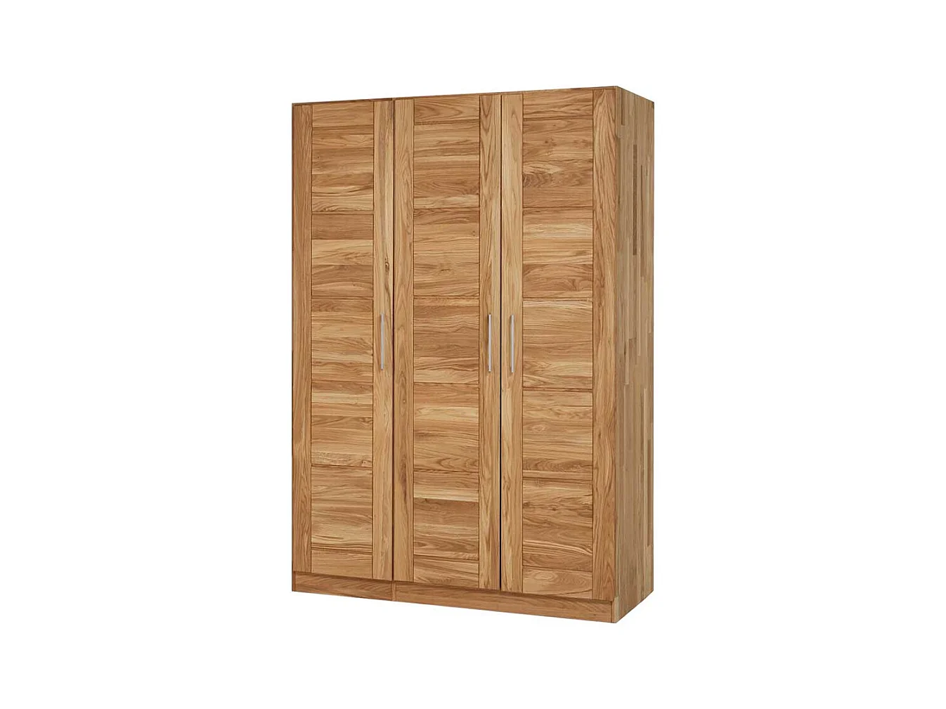 Kleiderschrank mit 3 Türen Wildeiche Massivholz