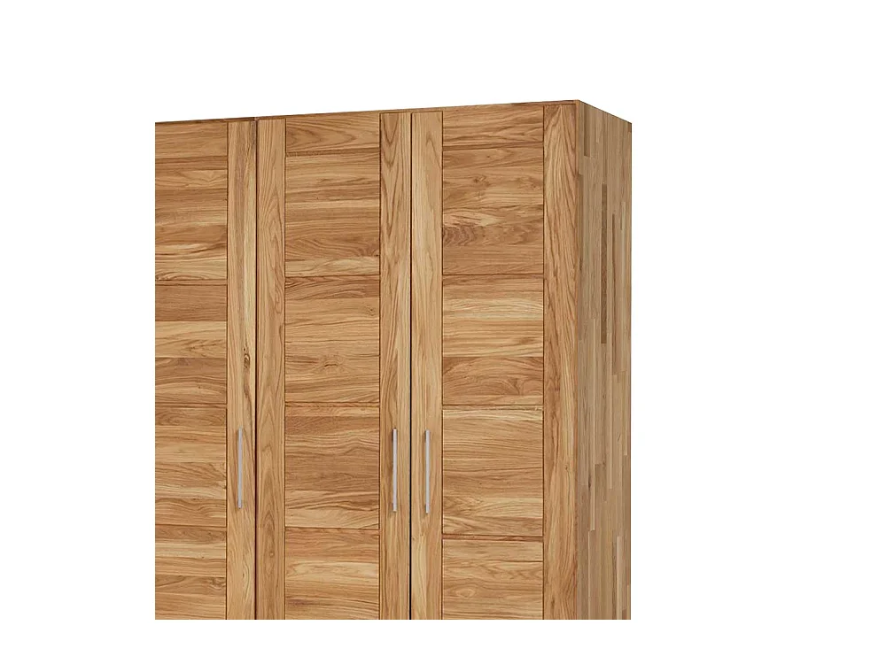 Kleiderschrank mit 3 Türen Wildeiche Massivholz