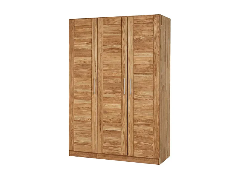 Kleiderschrank mit 3 Türen Wildeiche Massivholz