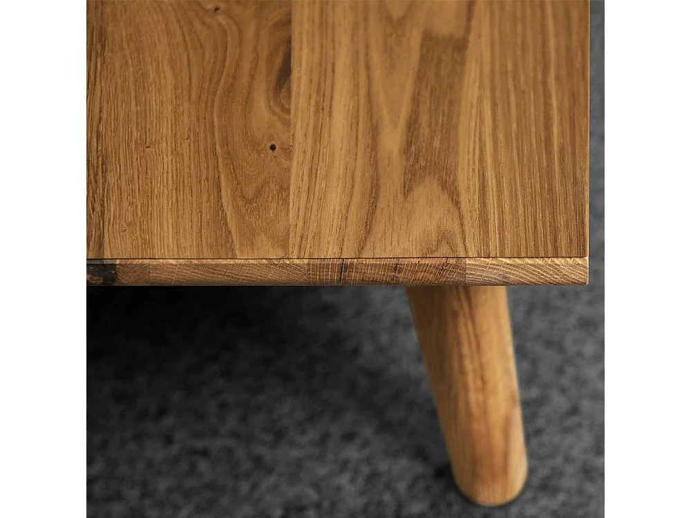 Schlafzimmerschrank in Weiß und Wildeiche 90 cm breit