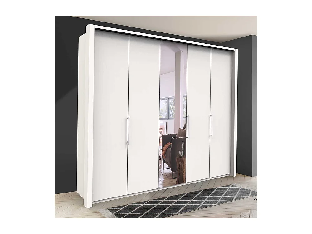 Großer Kleiderschrank in Weiß Falttüren