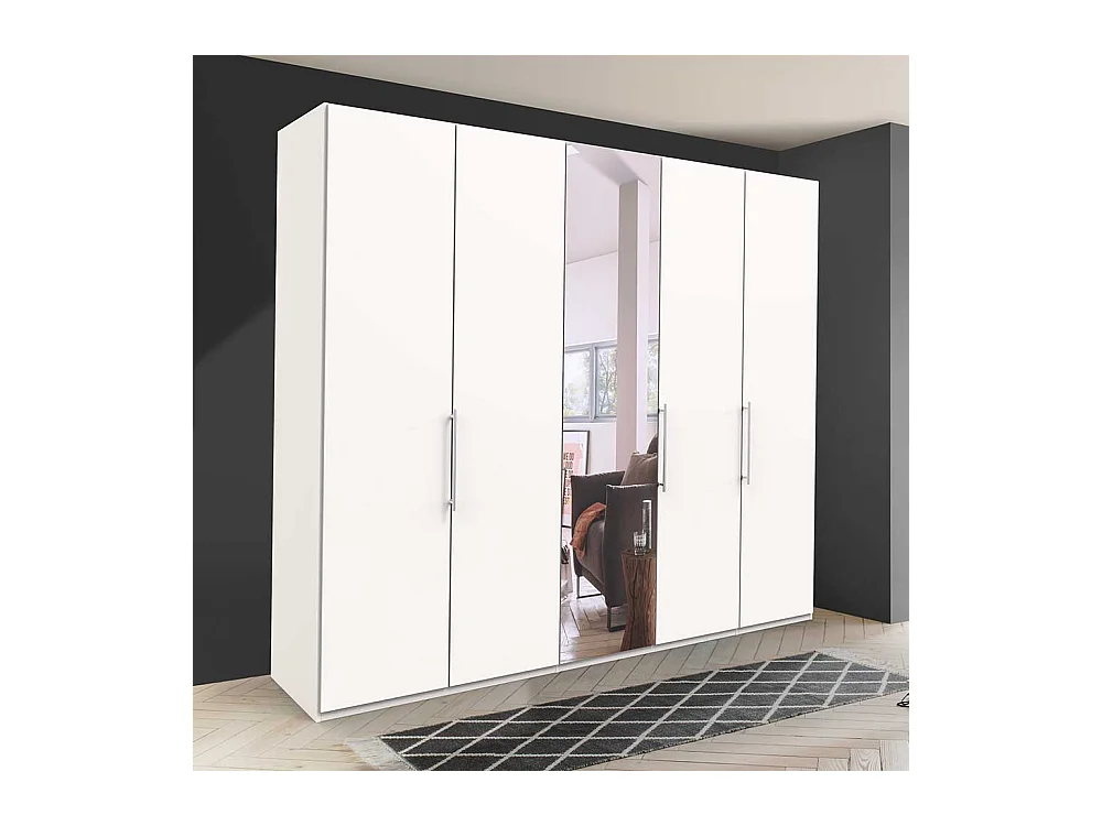 Großer Kleiderschrank in Weiß Falttüren