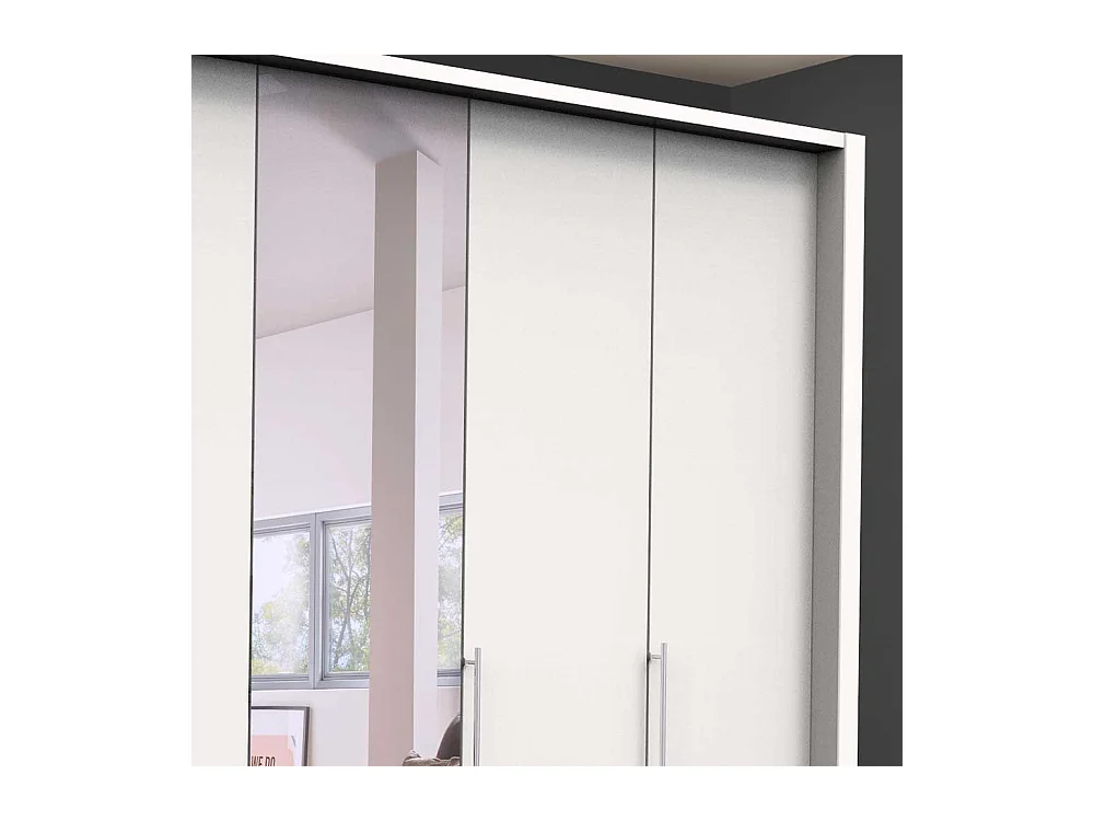 Großer Kleiderschrank in Weiß Falttüren