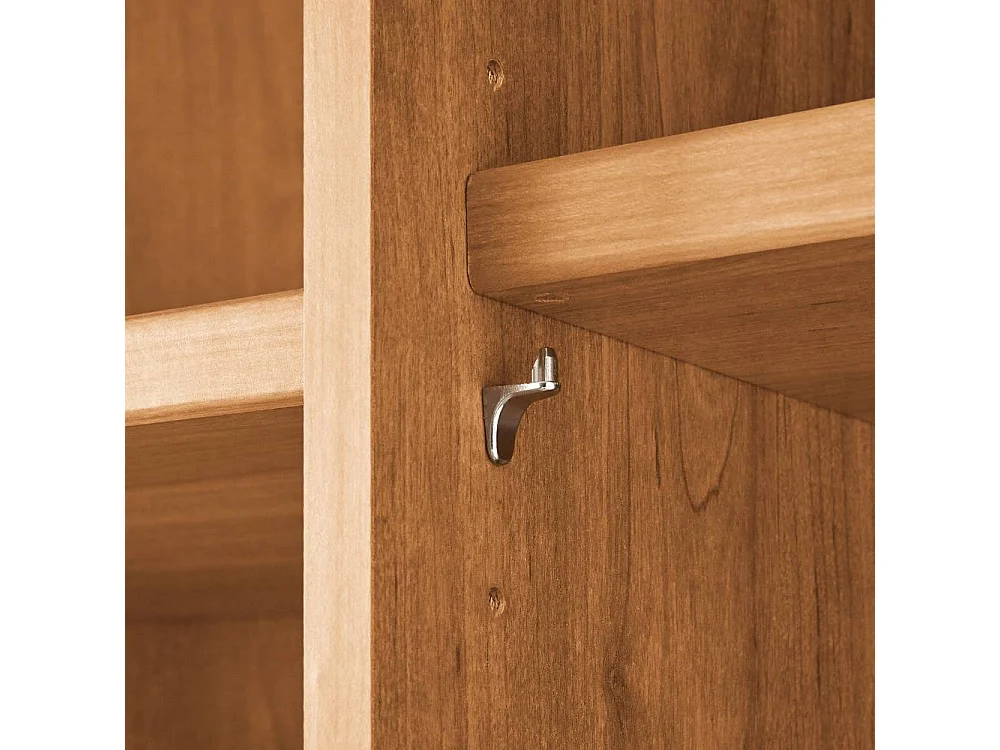 Drehtürenschrank Schlafzimmerschrank mit Metallgriffen 216 cm hoch