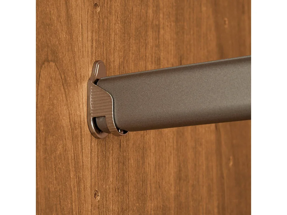 Drehtürenschrank Schlafzimmerschrank mit Metallgriffen 216 cm hoch