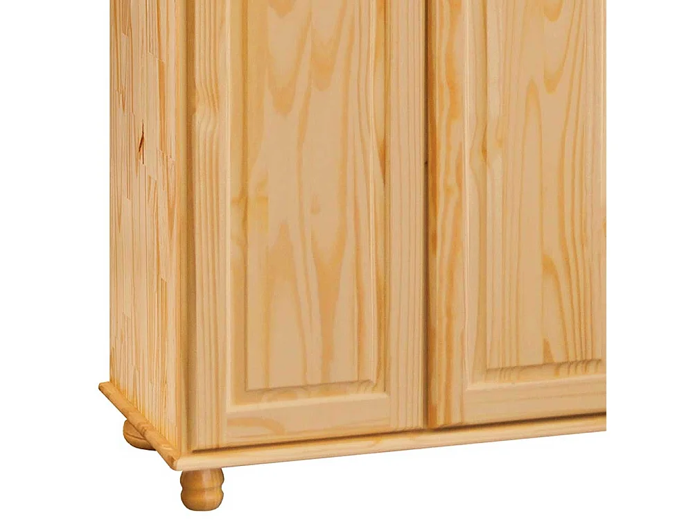 Massivholz Kleiderschrank aus Kiefer lackiert 120 cm breit