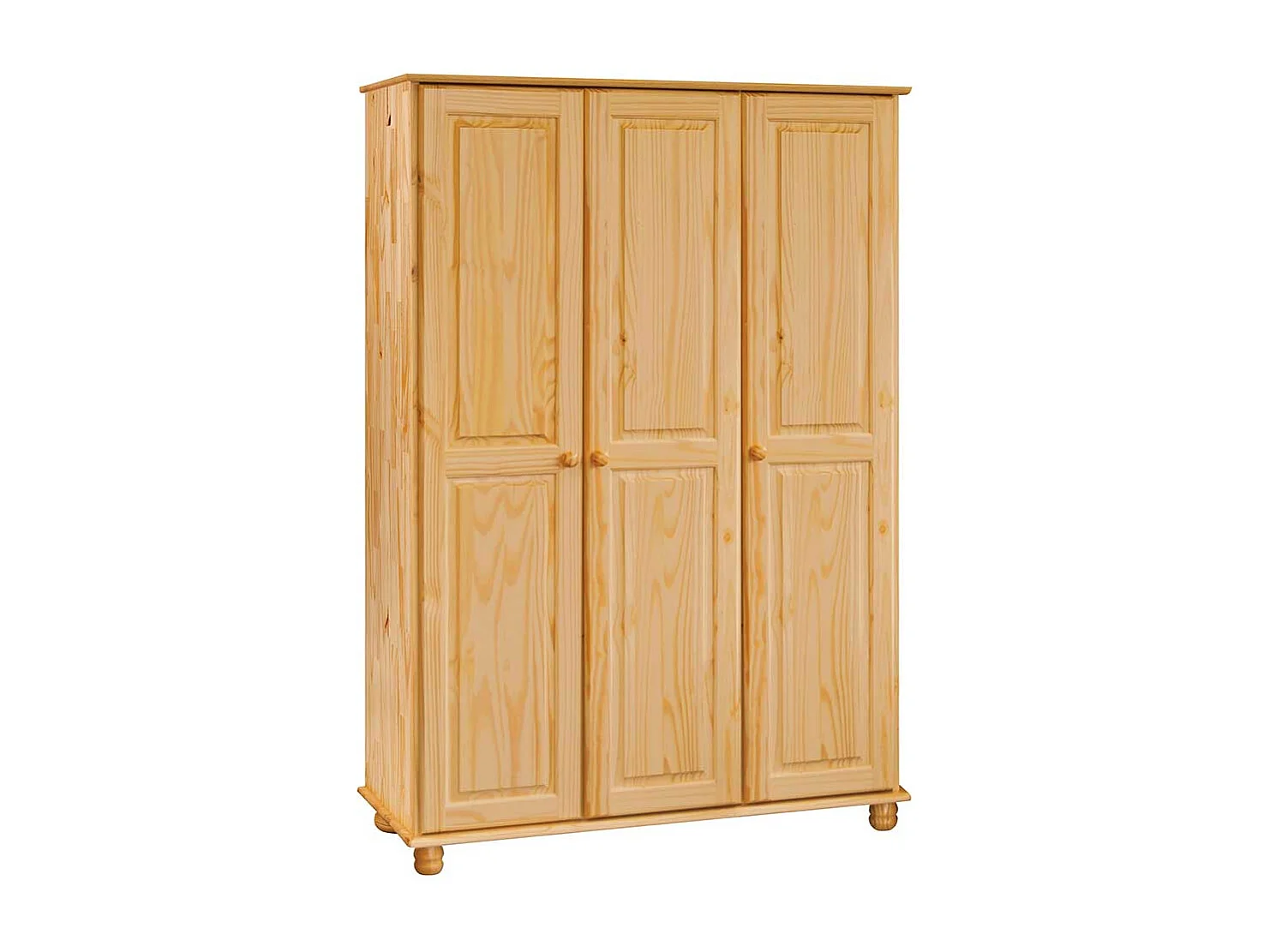 Massivholz Kleiderschrank aus Kiefer lackiert 120 cm breit