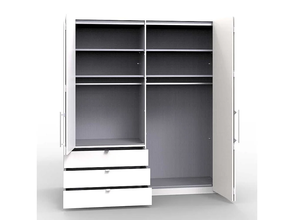 Schlafzimmerschrank mit drei Schubladen Soft Close Funktion