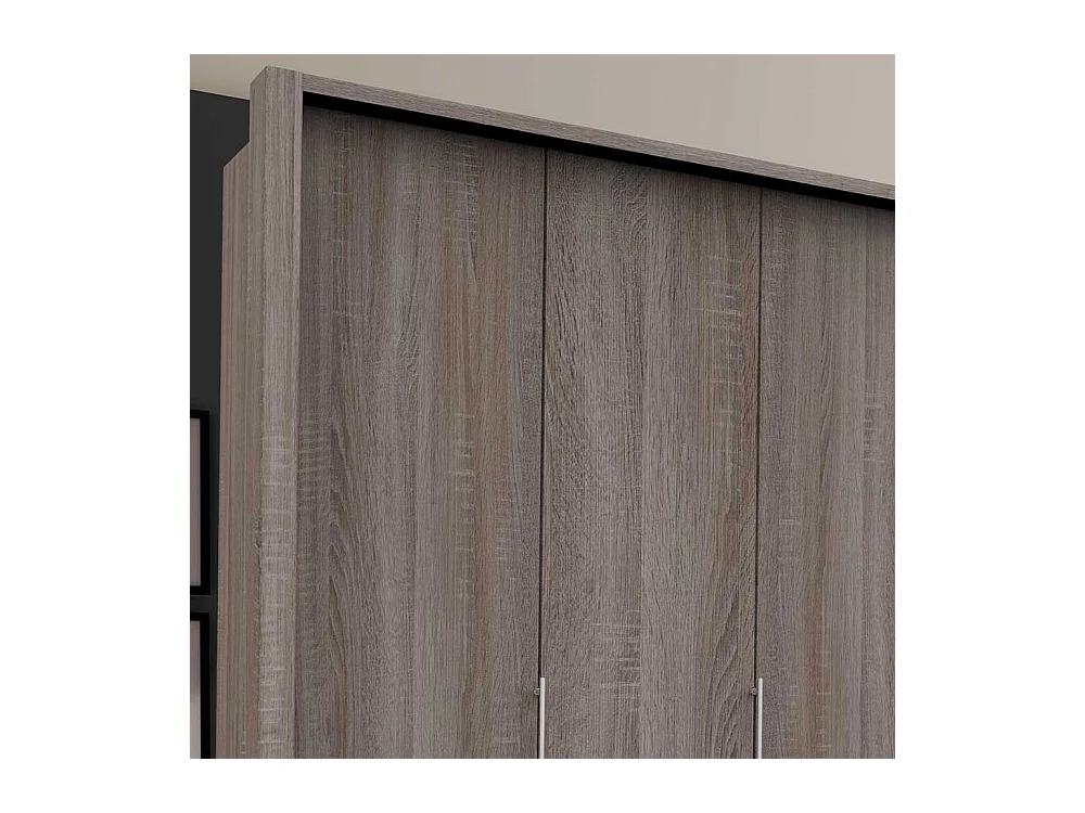 Schlafzimmerschrank in Eiche Trüffelfarben Falttüren