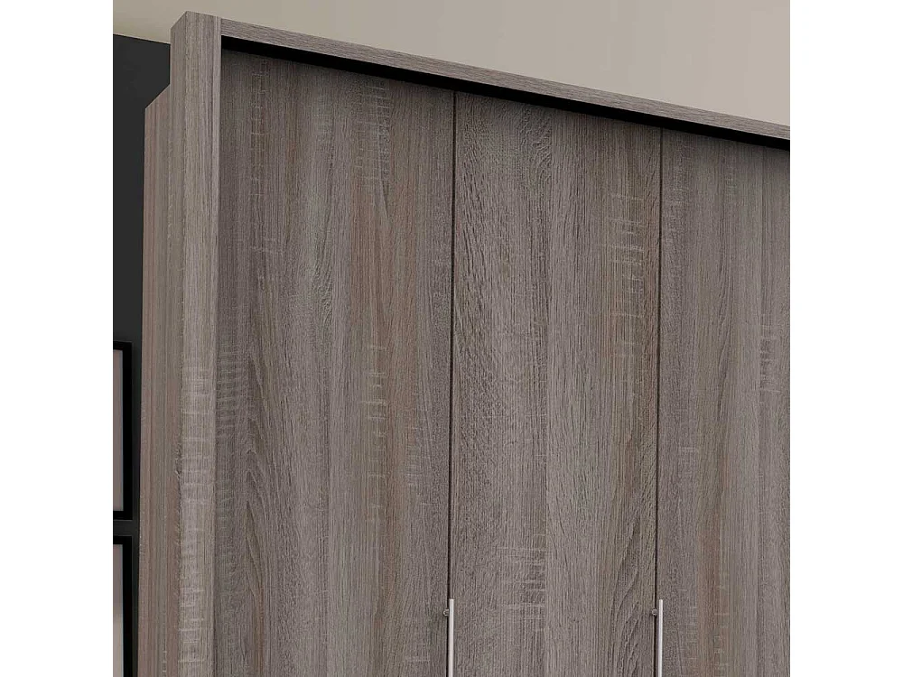 Schlafzimmerschrank in Eiche Trüffelfarben Falttüren