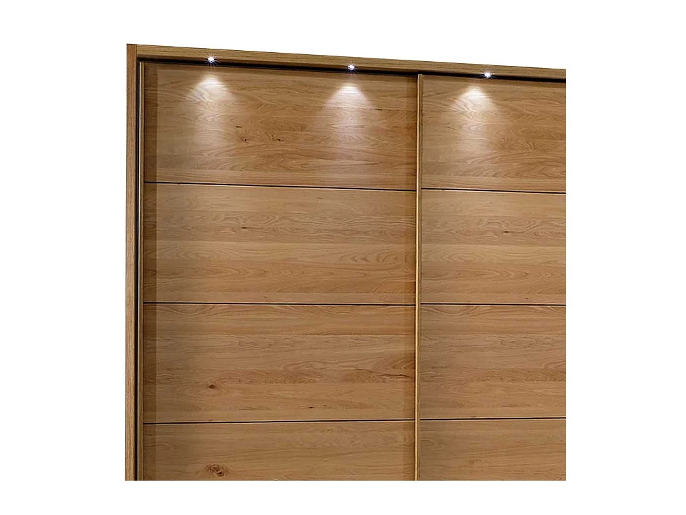 Schiebetürenschrank aus Eiche teilmassiv 310 cm breit