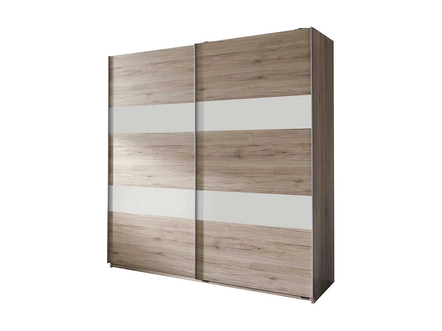 Schiebetürenschrank Schlafzimmer in Eiche San Remo Weiß