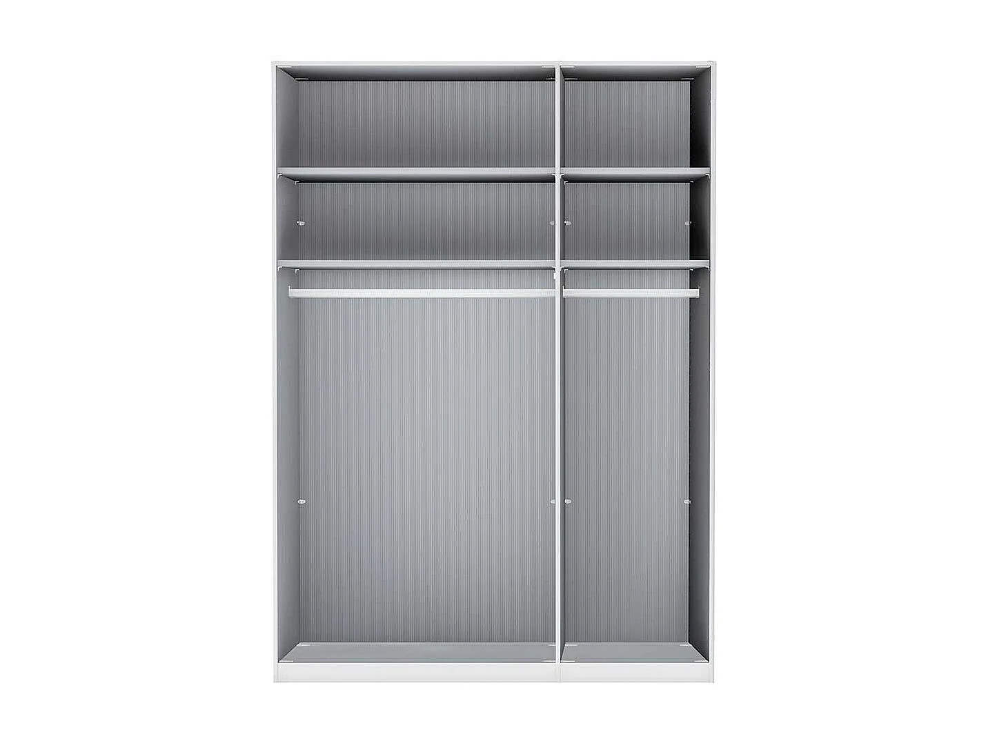 Hochwertiger Kleiderschrank in Weiß Front glasbeschichtet