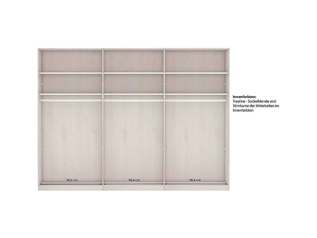 Kleiderschrank mit Schiebetüren in Graugrün Made in Germany